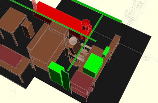 CAD model of current desk setup